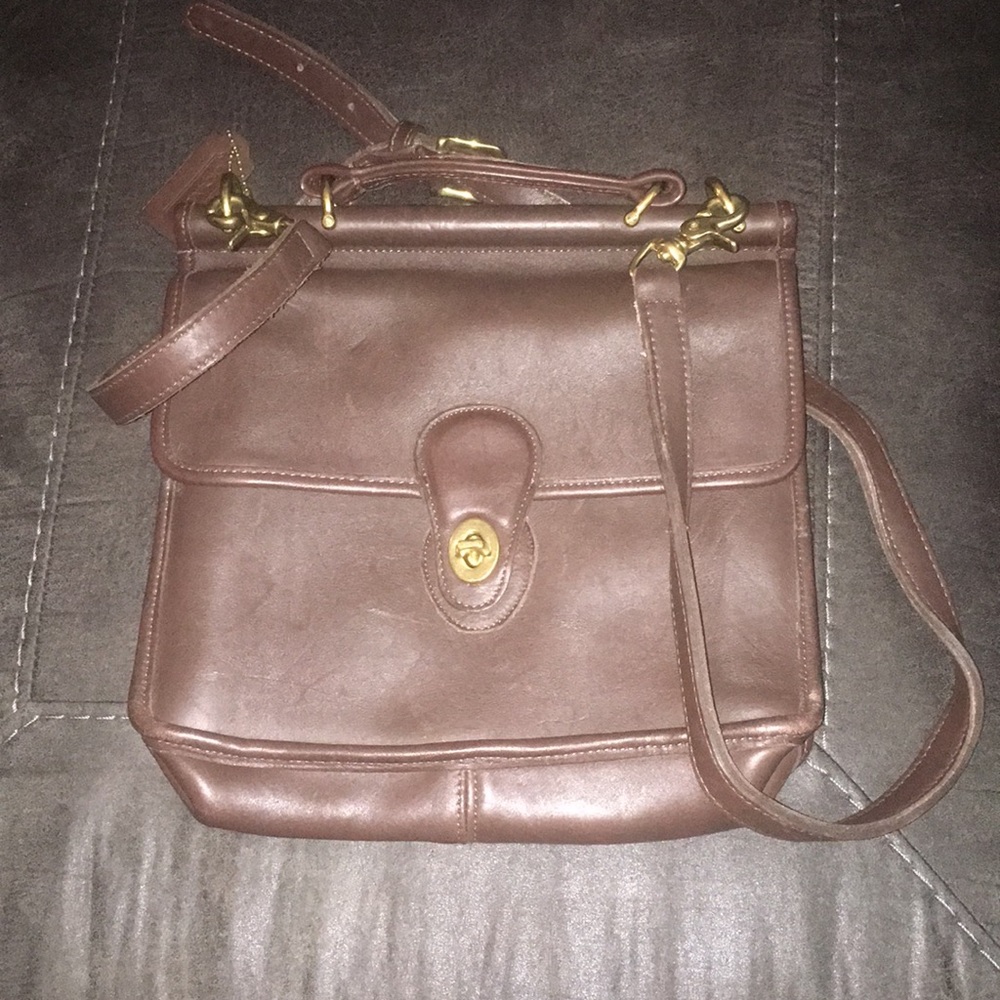 Vintage Coach Brown Crossbody Bag